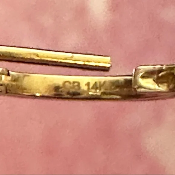 Catbird Fairy Light Black Diamond Hoops (Like-New; Gold/Black;14k) - Picture 5 of 13